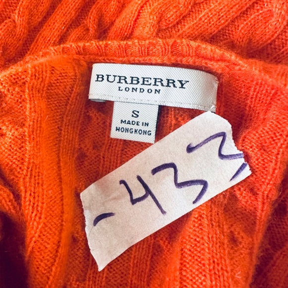 Burberry sweater orange cashmere size S - Picture 4 of 8